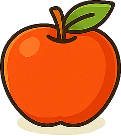 яблоко - для изучения продуктов питания на английском языке