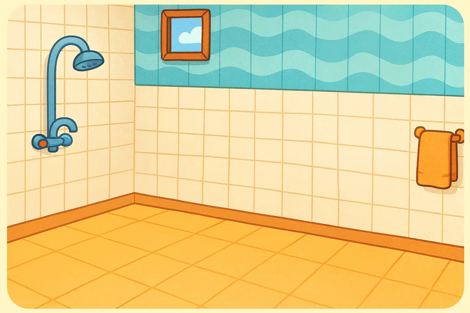 Ванная комната для изучения домашних предметов на английском языке