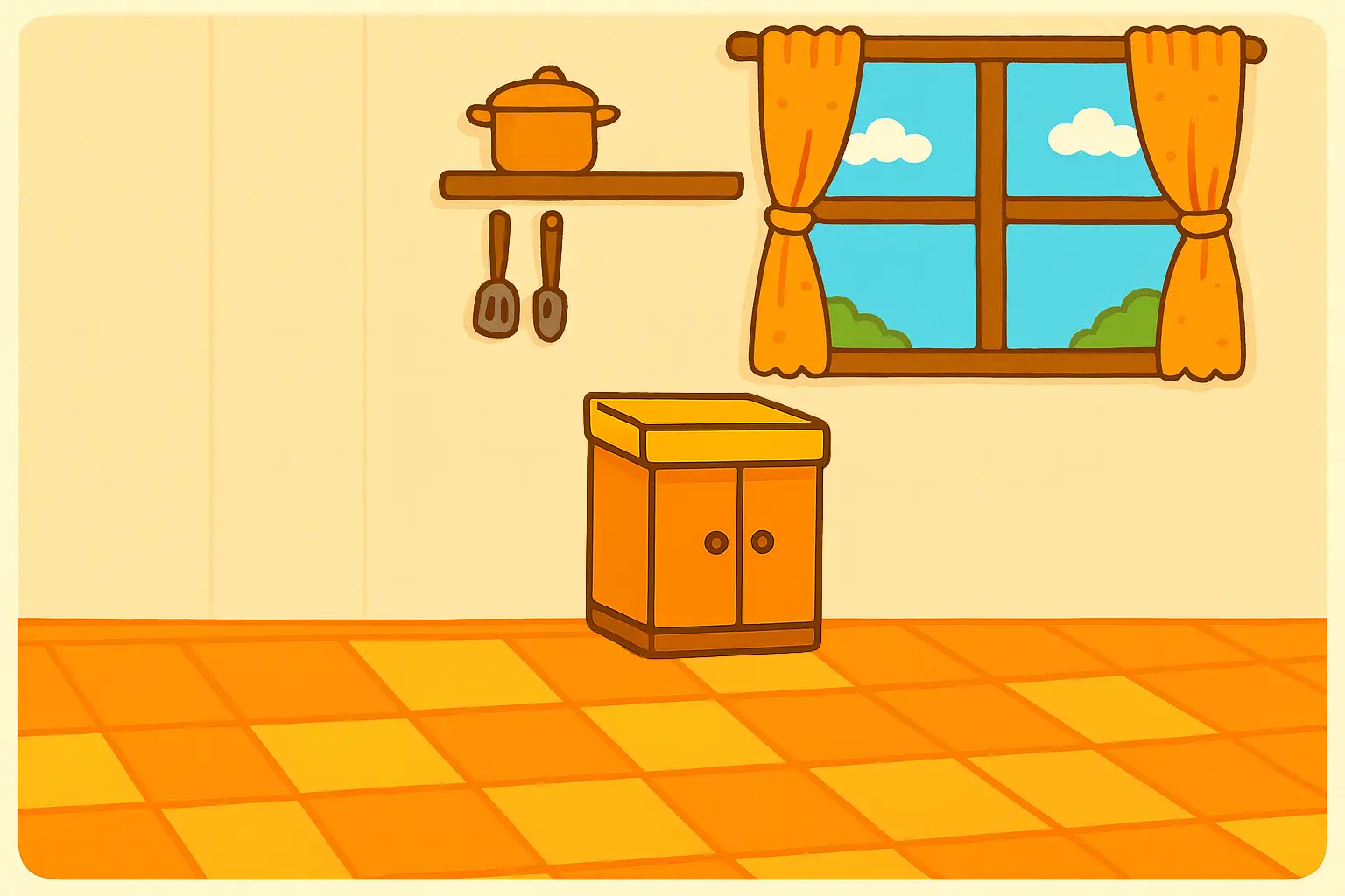 Кухня для изучения домашних предметов на английском языке